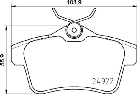 Комплект гальмівних колодок BREMBO P06102