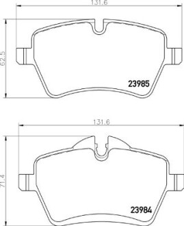 Гальмівні колодки дискові BREMBO P06104