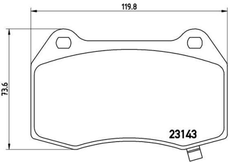 Комплект гальмівних колодок BREMBO P09003