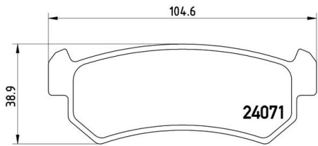 Гальмівні колодки дискові BREMBO P10 001