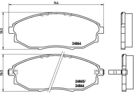 Фото гальмівні колодки дискові BREMBO P10007 Гальмівні колодки дискові BREMBO P10007