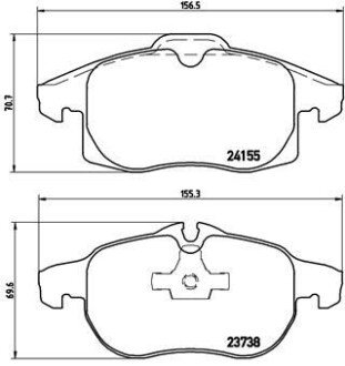 Фото гальмівні колодки дискові BREMBO P10 011 Гальмівні колодки дискові BREMBO P10 011