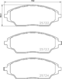 Гальмівні колодки дискові BREMBO P10070