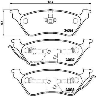 Гальмівні колодки дискові BREMBO P11014