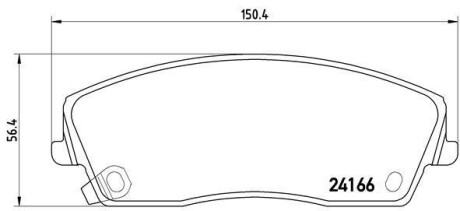 Комплект гальмівних колодок BREMBO P11019