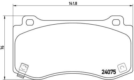 Комплект гальмівних колодок BREMBO P11023