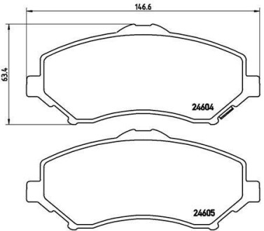 Комплект гальмівних колодок BREMBO P11025