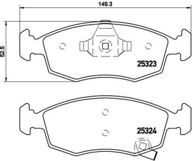 Комплект гальмівних колодок BREMBO P11031