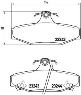 Гальмівні колодки дискові BREMBO P15004