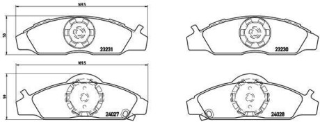 Гальмівні колодки дискові BREMBO P15008