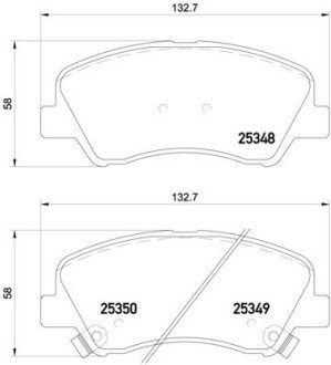 Гальмівні колодки дискові BREMBO P18 025