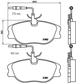 Фото гальмівні колодки дискові BREMBO P23061 Гальмівні колодки дискові BREMBO P23061