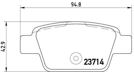 Комплект гальмівних колодок BREMBO P23080