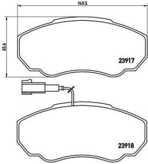 Комплект гальмівних колодок BREMBO P23091