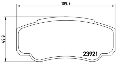 Комплект гальмівних колодок BREMBO P23093