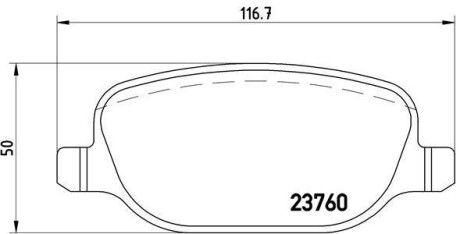 Комплект гальмівних колодок BREMBO P23109