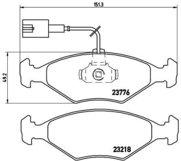 Гальмівні колодки дискові BREMBO P23122