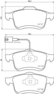 Комплект гальмівних колодок BREMBO P23130