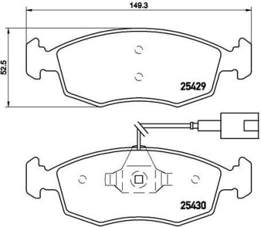 Комплект гальмівних колодок BREMBO P23138