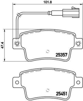 Гальмівні колодки дискові BREMBO P23142