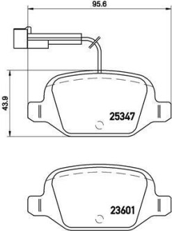 Комплект гальмівних колодок BREMBO P23146