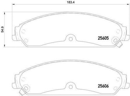 Комплект гальмівних колодок BREMBO P23149