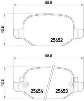 Комплект гальмівних колодок BREMBO P23150