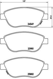 Комплект гальмівних колодок BREMBO P23153
