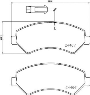 Комплект гальмівних колодок BREMBO P23161