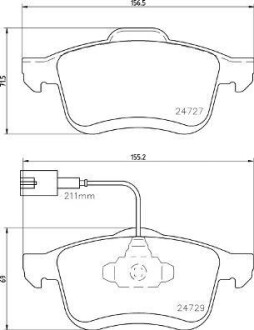 Комплект гальмівних колодок BREMBO P23163