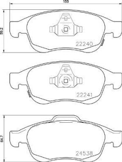 Комплект гальмівних колодок BREMBO P23165