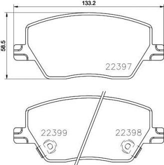 Комплект гальмівних колодок BREMBO P23170