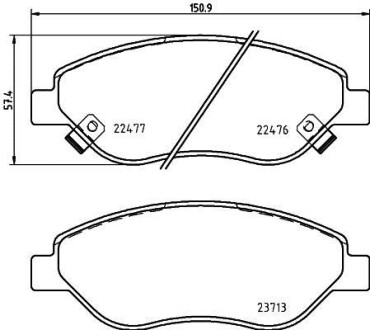 Комплект гальмівних колодок BREMBO P23178