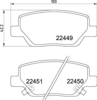Комплект гальмівних колодок BREMBO P23179