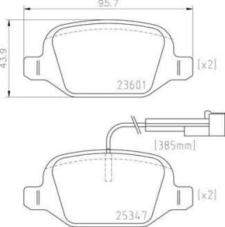 Комплект гальмівних колодок BREMBO P23181