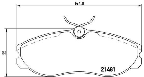 Комплект гальмівних колодок BREMBO P24039