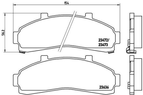Фото гальмівні колодки дискові BREMBO P24041 Гальмівні колодки дискові BREMBO P24041