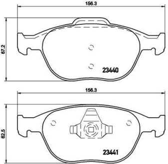 Комплект гальмівних колодок BREMBO P24058