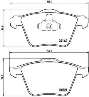 Гальмівні колодки тюнінгові BREMBO P24077X
