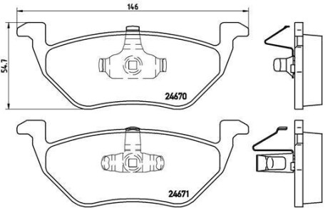 Гальмівні колодки дискові BREMBO P24085