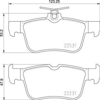 Гальмівні колодки дискові BREMBO P24 175 (фото 1)