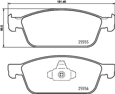 Комплект гальмівних колодок BREMBO P24199