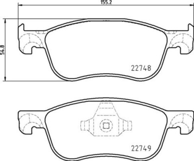 Комплект гальмівних колодок BREMBO P24210
