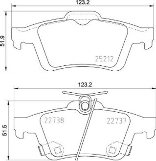 Комплект гальмівних колодок BREMBO P24216