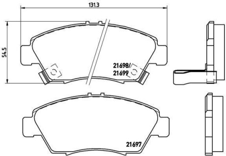 Комплект гальмівних колодок BREMBO P28024