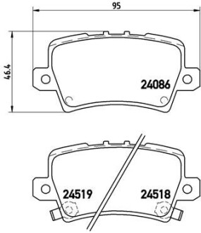 Гальмівні колодки дискові BREMBO P28 038