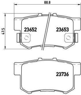 Гальмівні колодки дискові BREMBO P28 039 (фото 1)