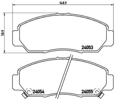 Комплект гальмівних колодок BREMBO P28047
