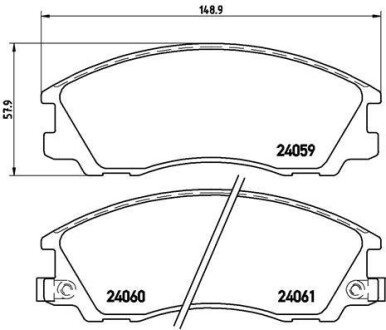 Комплект гальмівних колодок BREMBO P30017