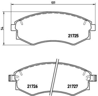 Гальмівні колодки дискові BREMBO P30022